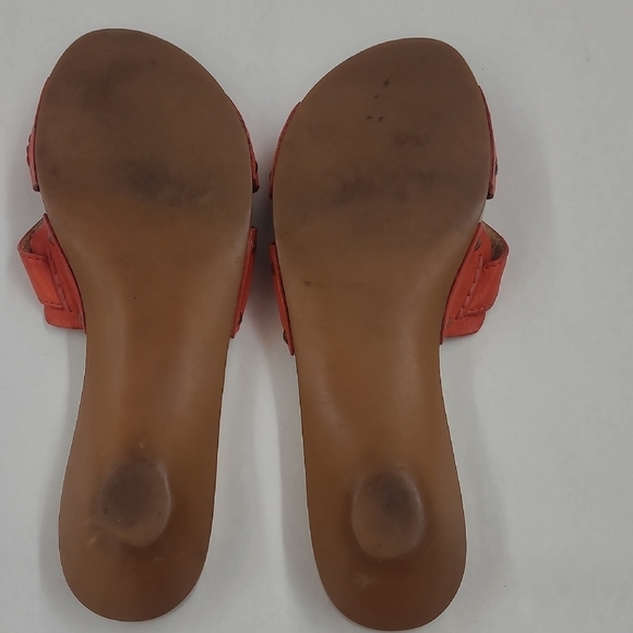 Frye Orange Leather Sandals with Decorative Ring Size 9.5 - Picture 7 of 9